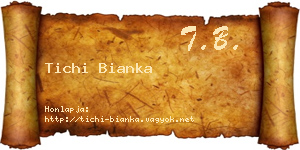Tichi Bianka névjegykártya