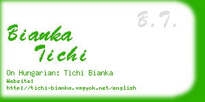 bianka tichi business card